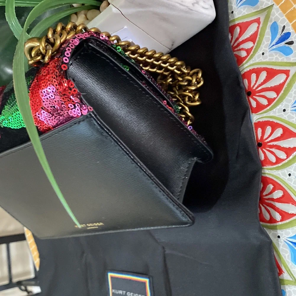 kurt Geiger London Shoreditch Floral Sequin Small Crossbody Bag - Picture 17 of 17